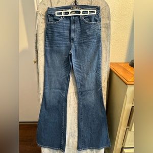 Abercrombie and Fitch Ultra High Rise Flare Denim Jeans